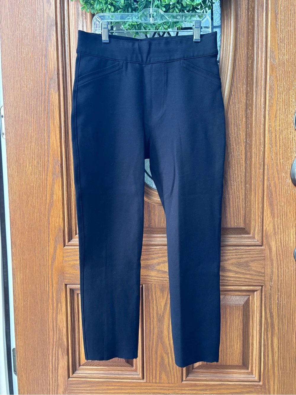 SPANXsmooth™ PerfectFit Ponte Ankle Straight Pant Pull On Black Size Small